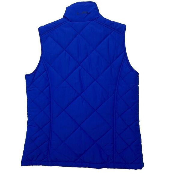 Lauren Ralph Lauren Blue Quilted Jacket Vest Women's Size Small Preppy - Picture 2 of 14